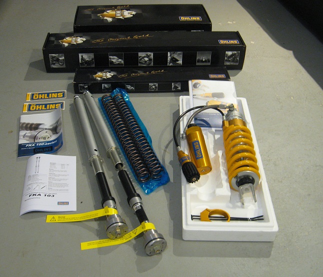 Triumph TIGER and XC Ohlins Full Adjustable Fork Cartridge Kits and Shocks